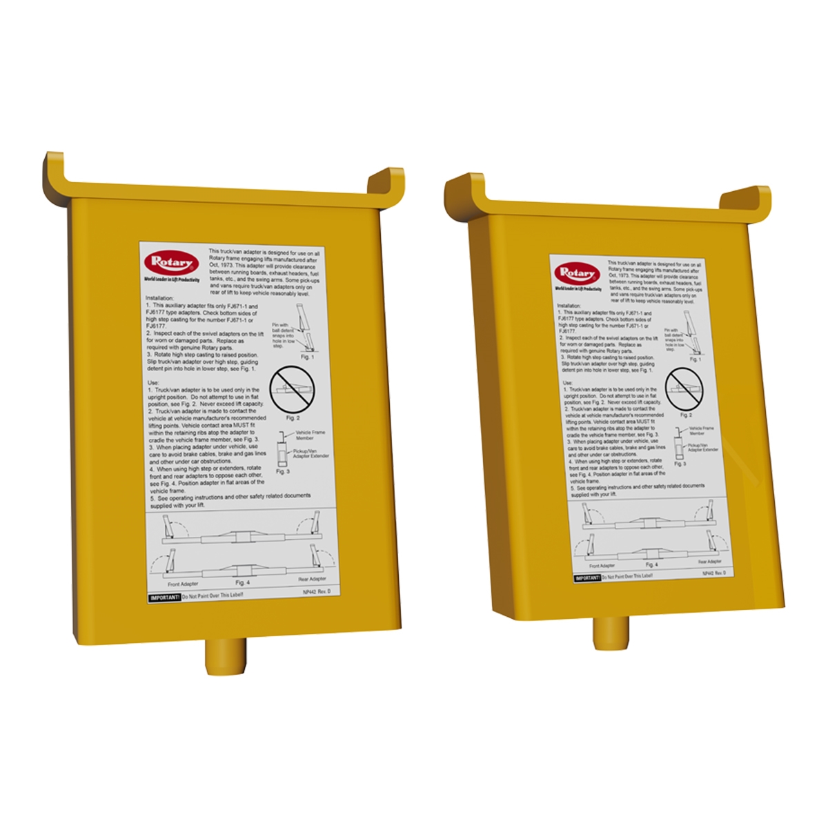 Rotary Lift FJ6259KIT Wide Truck Adapter Set